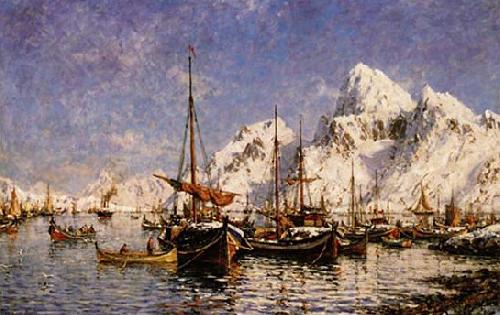 Gunnar Berg From Svolvar Harbor oil painting image